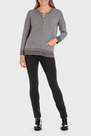 Punt Roma - Grey Knitted Jacket With Zipper, Women