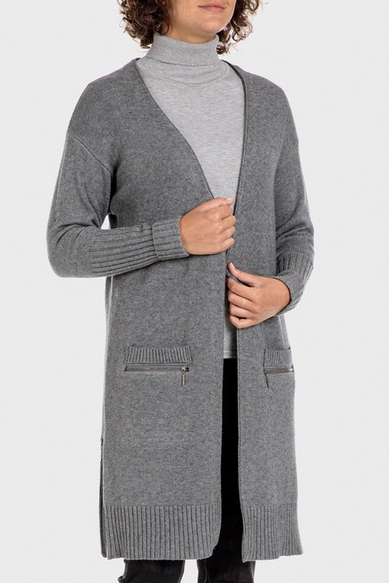 Punt Roma - Grey Long Jacket, Women