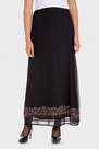 Punt Roma - Black Long Printed Skirt, Women