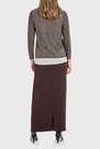 Punt Roma - Brown Long Crepe Skirt