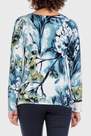 Punt Roma - Blue Floral Print Sweater, Women