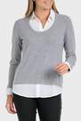 Punt Roma - Grey Faux Shirt Twinset, Women