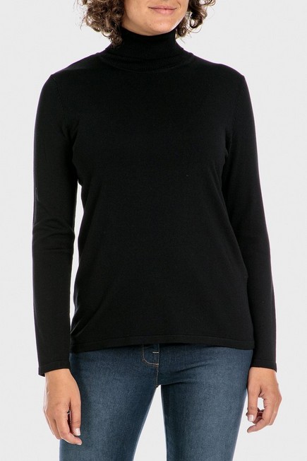 Punt Roma - Black Basic Sweater, Women