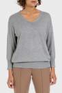 Grey V Neck Sweater, Women