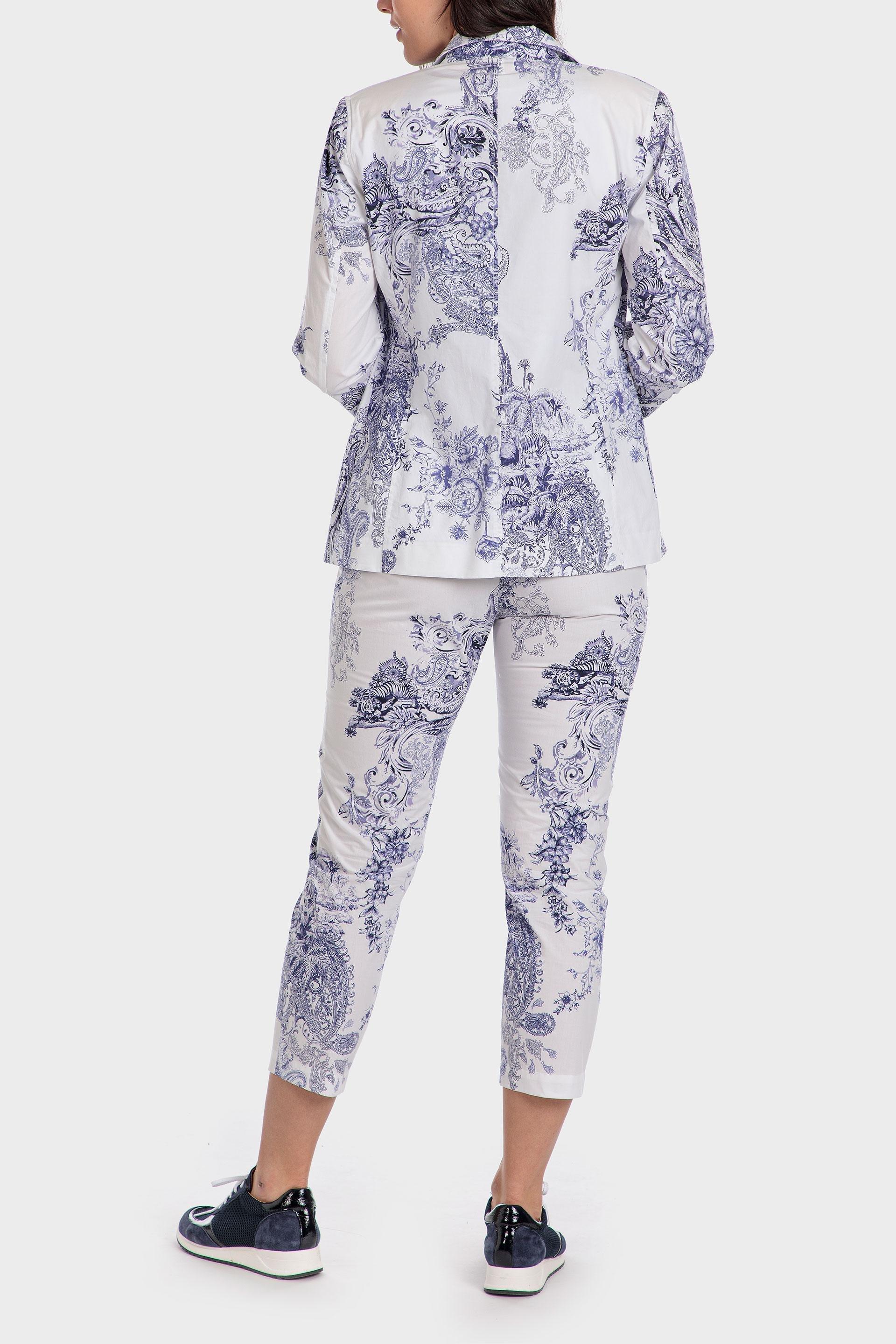 White Printed Jacket, , large image number 3