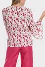 Punt Roma - Pink Pleated Floral Loose Fitting Blouse