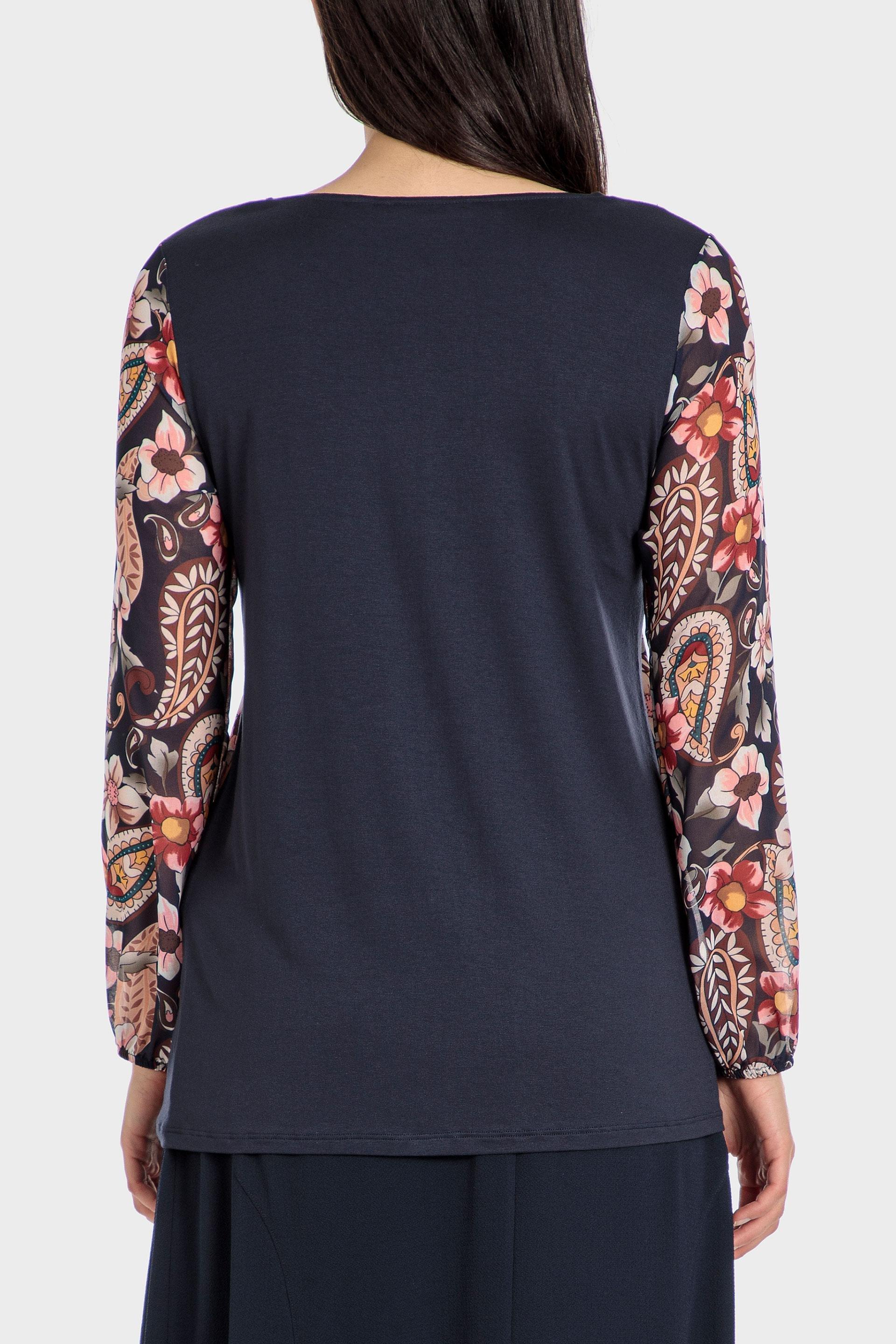 Black Cashmere Printed Blouse, , large image number 1
