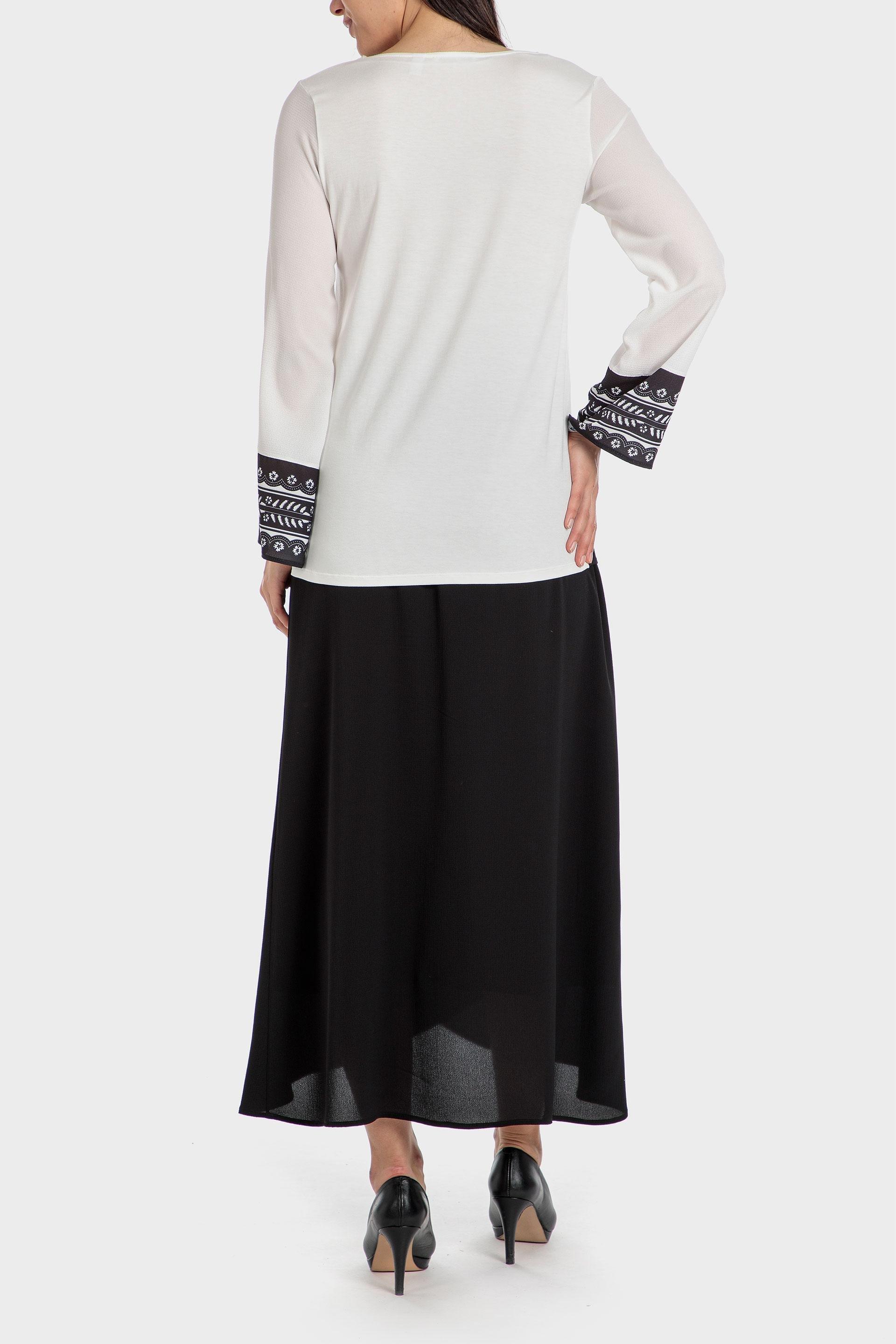تي شيرت مطبوعة بحجر كريم أبيض, , large image number 3