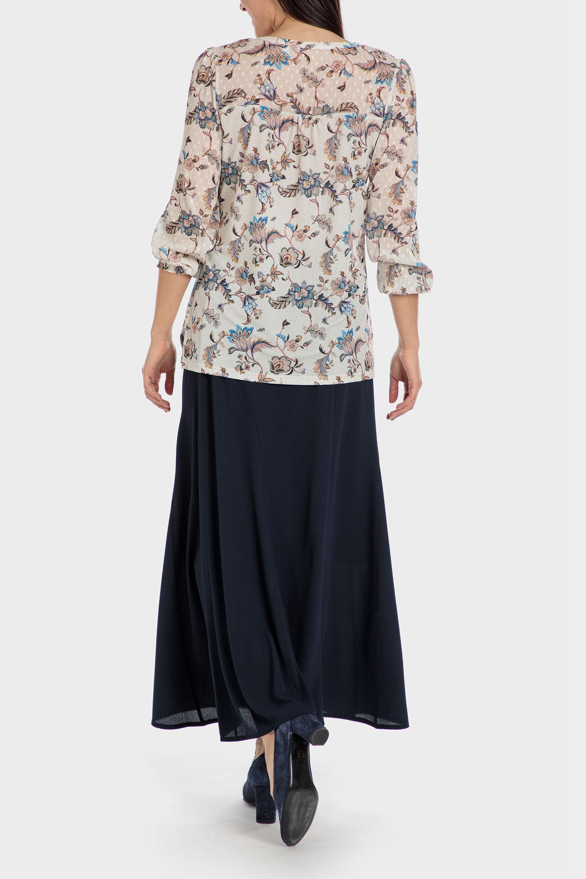 Multicolor Printed Plumetti Blouse, , large image number 1