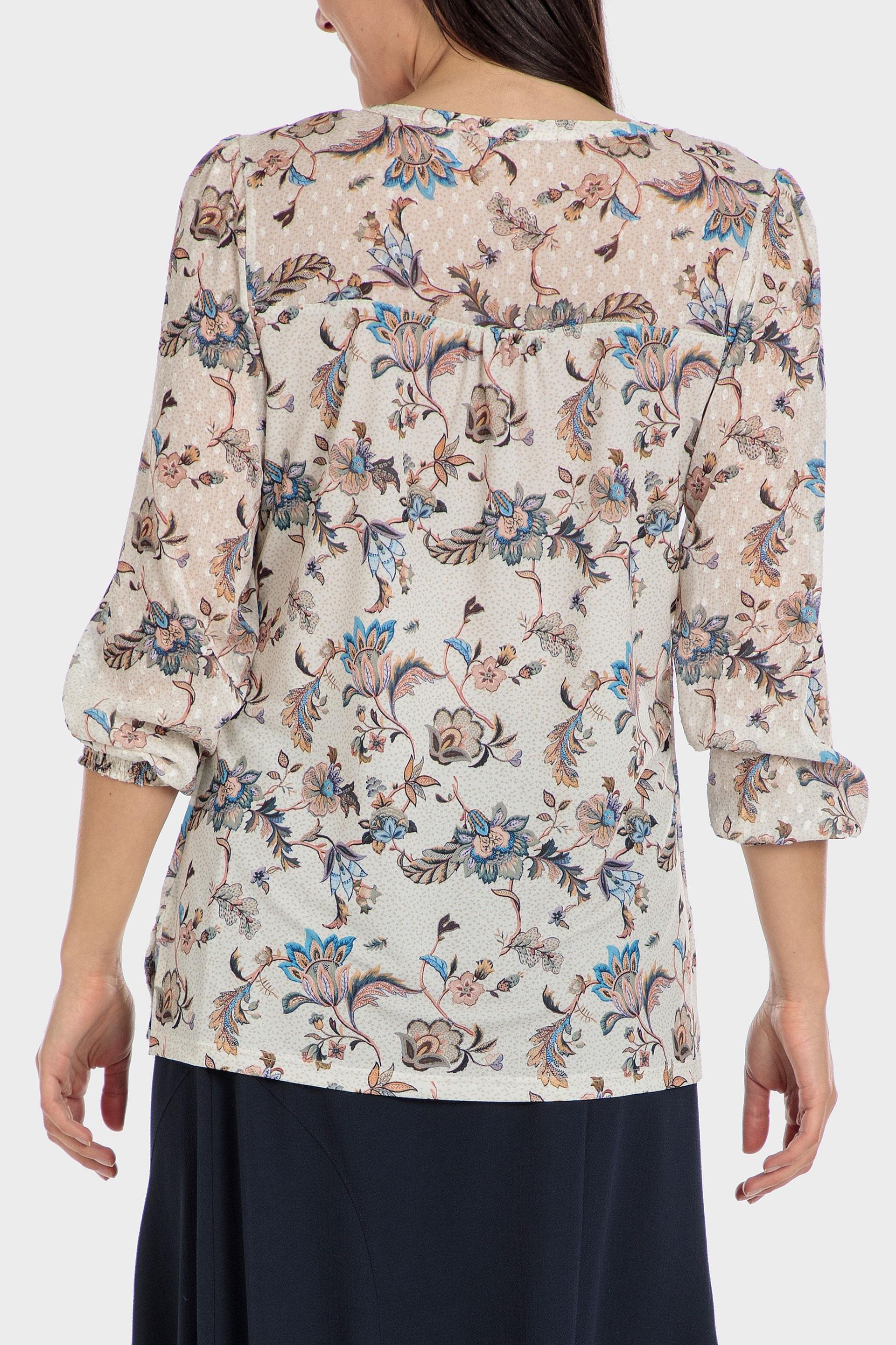 Punt Roma - Multicolor Printed Plumetti Blouse