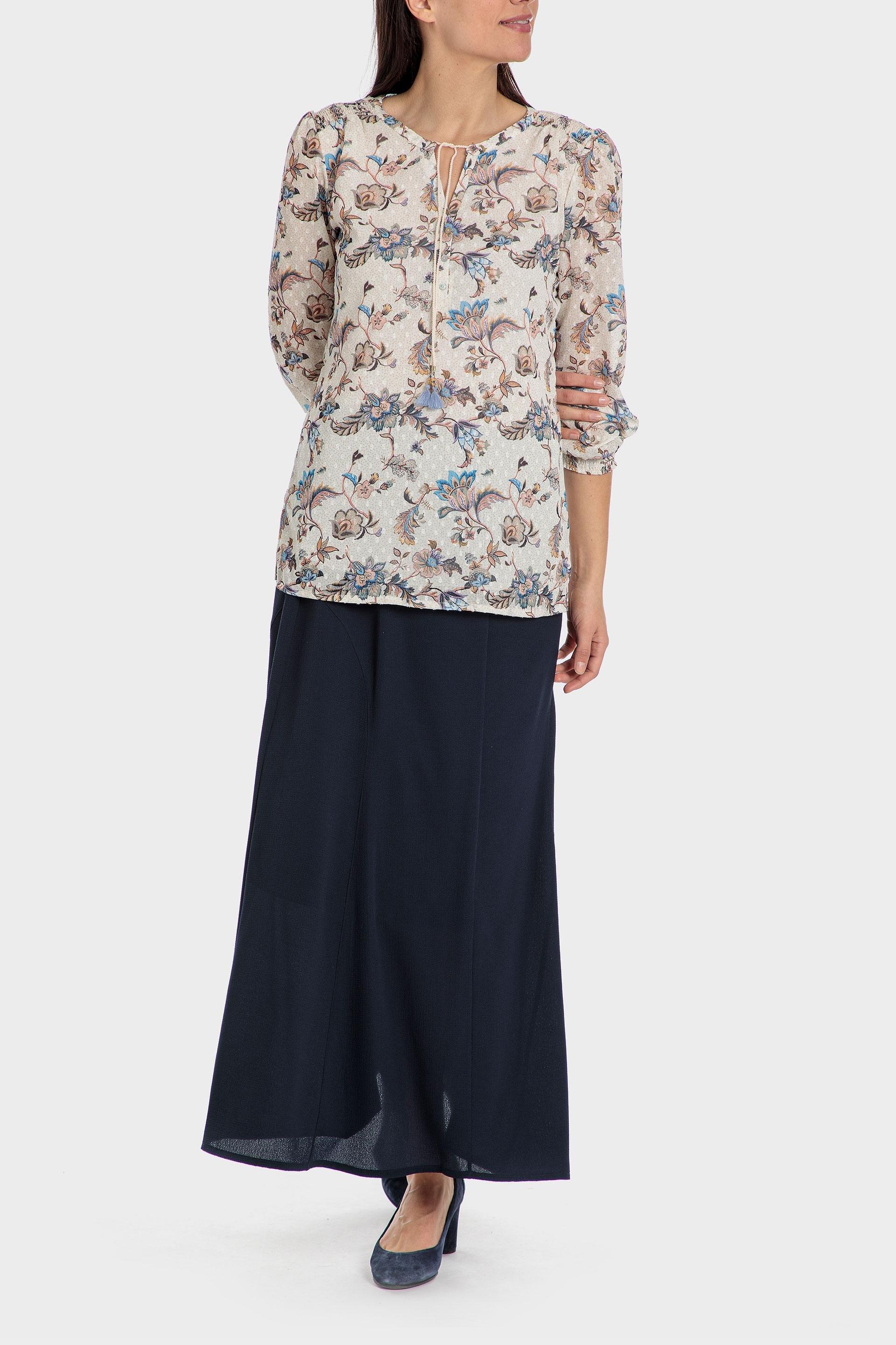 Punt Roma - Multicolor Printed Plumetti Blouse