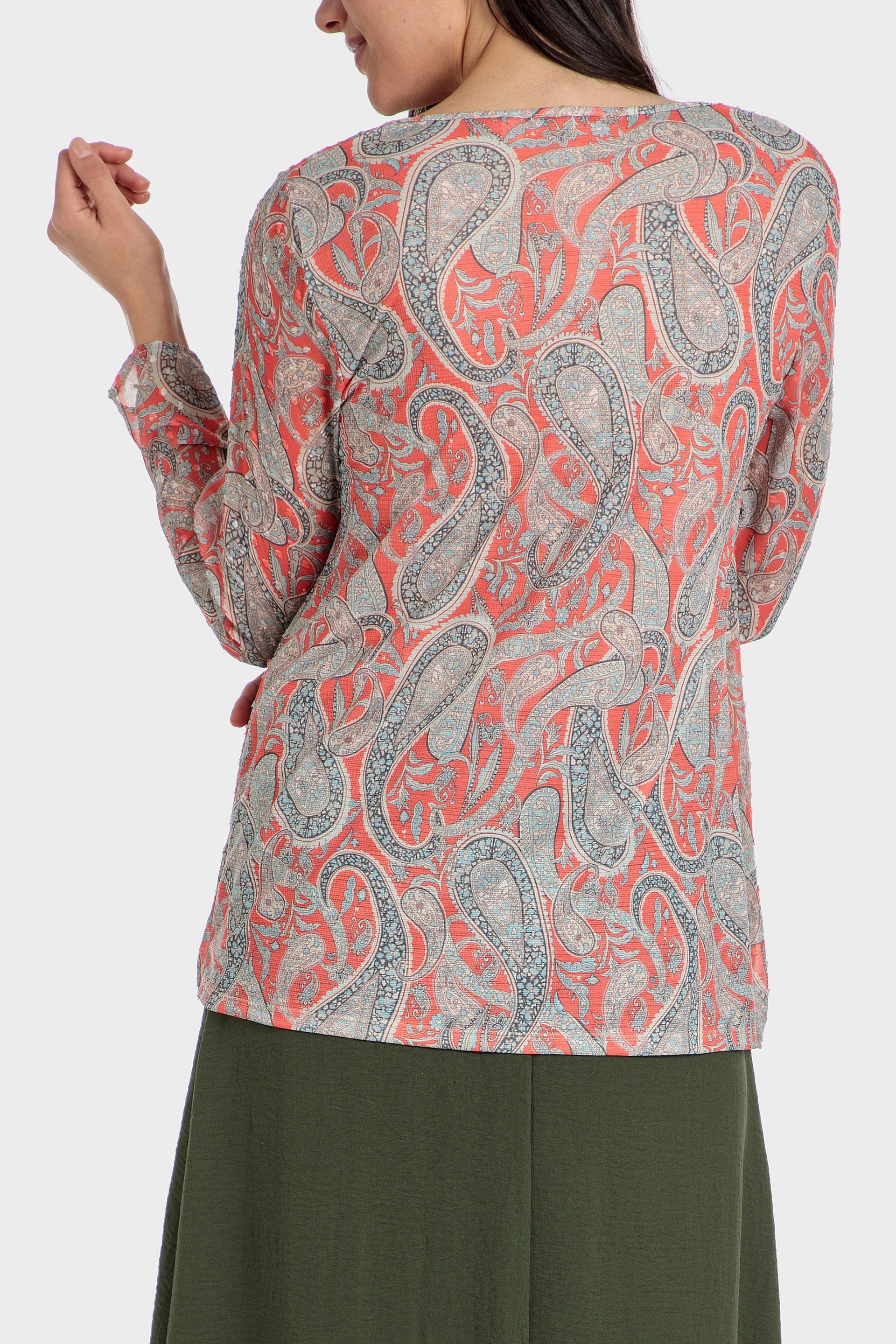 Light Grey Cashmere Embroidered Blouse, , large image number 1