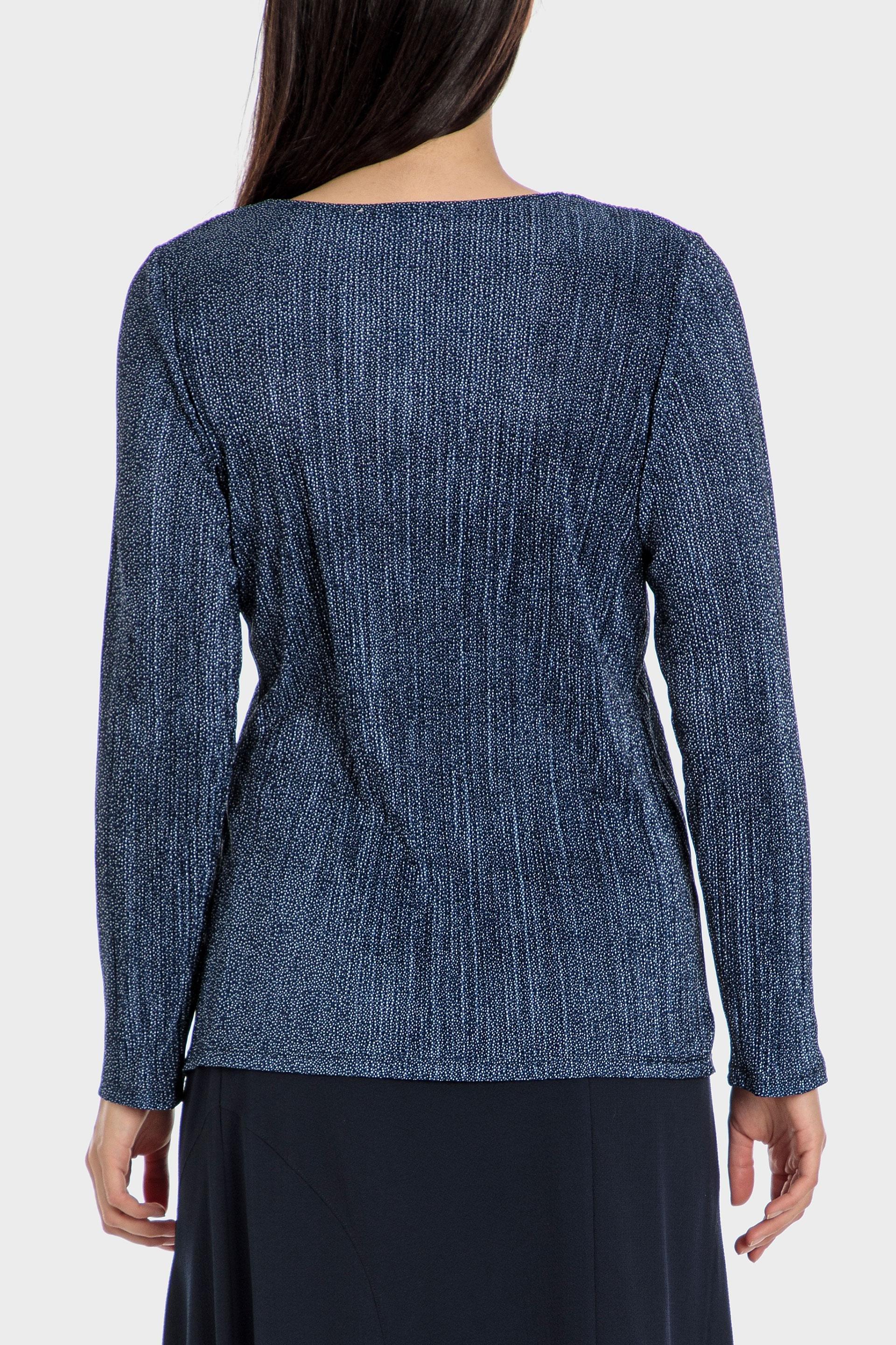 Dark Blue Full Sleeve Blouse , , large image number 1