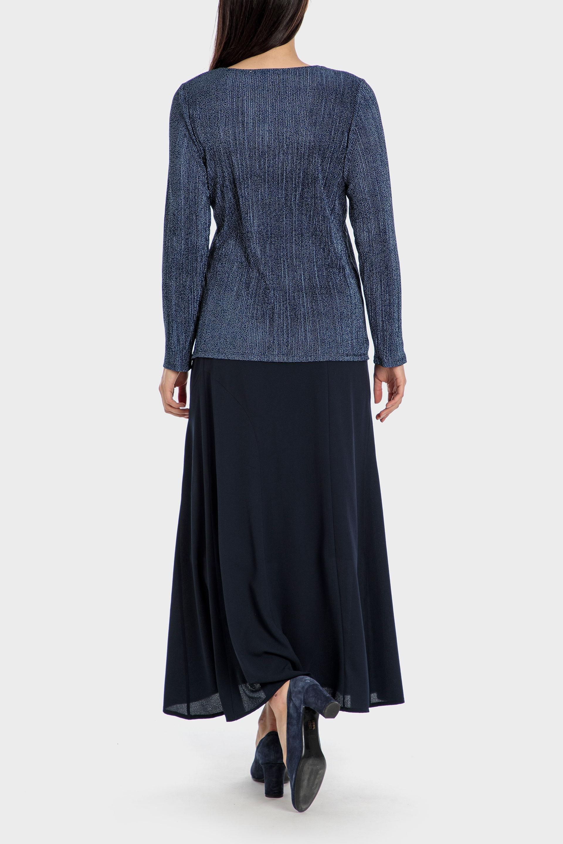 Dark Blue Full Sleeve Blouse , , large image number 2