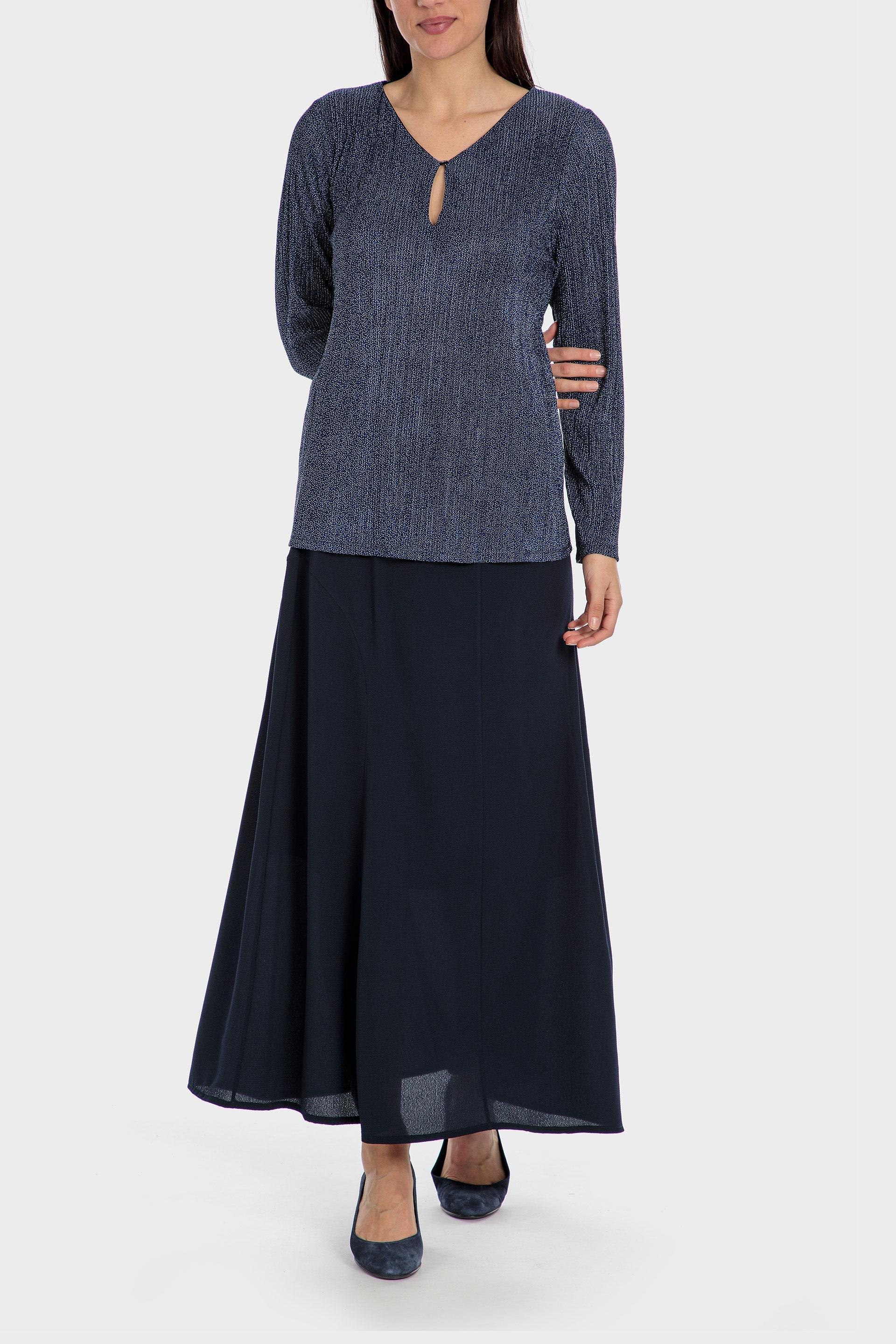 Dark Blue Full Sleeve Blouse , , large image number 3