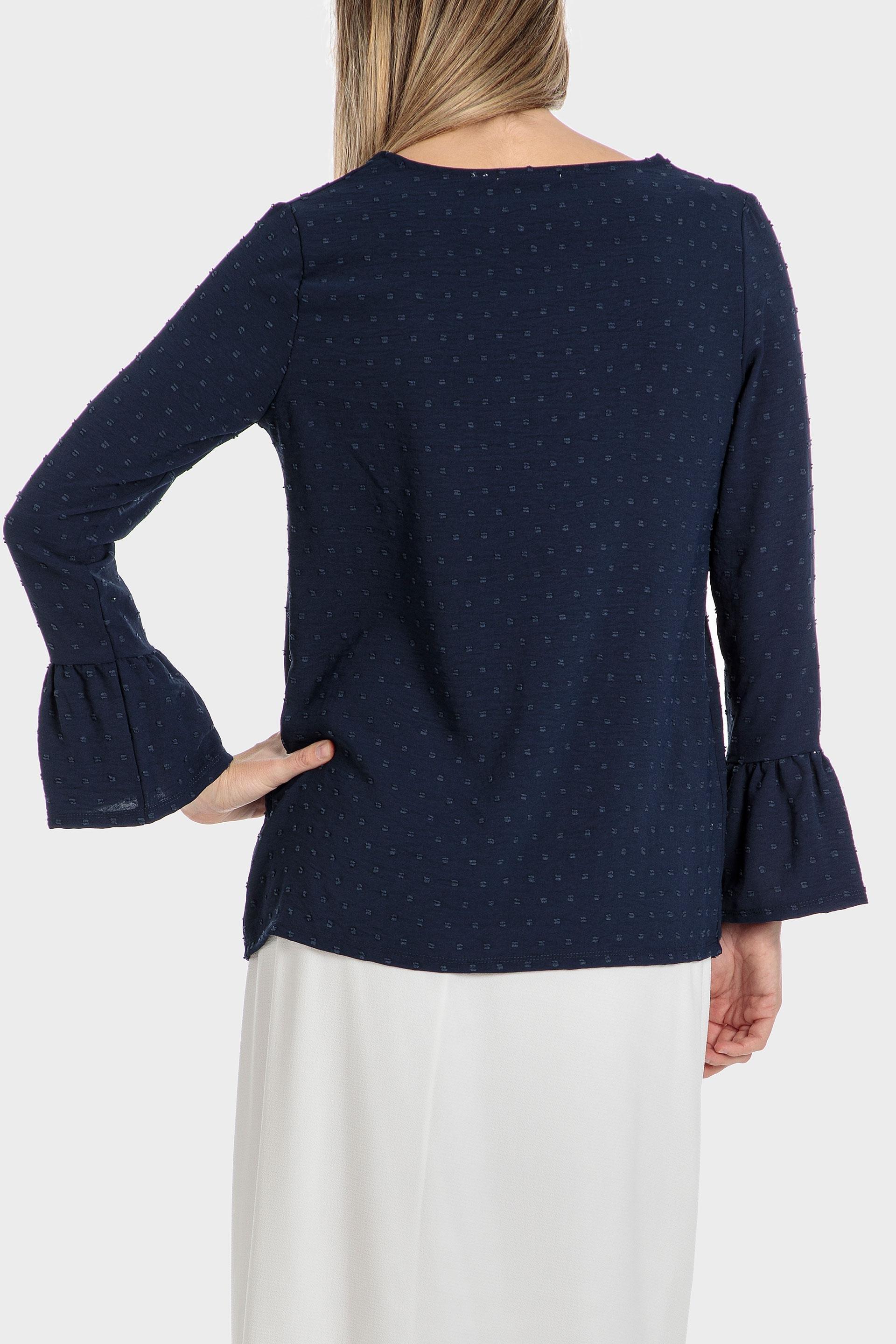 Navy Plumetti Blouse, , large image number 1