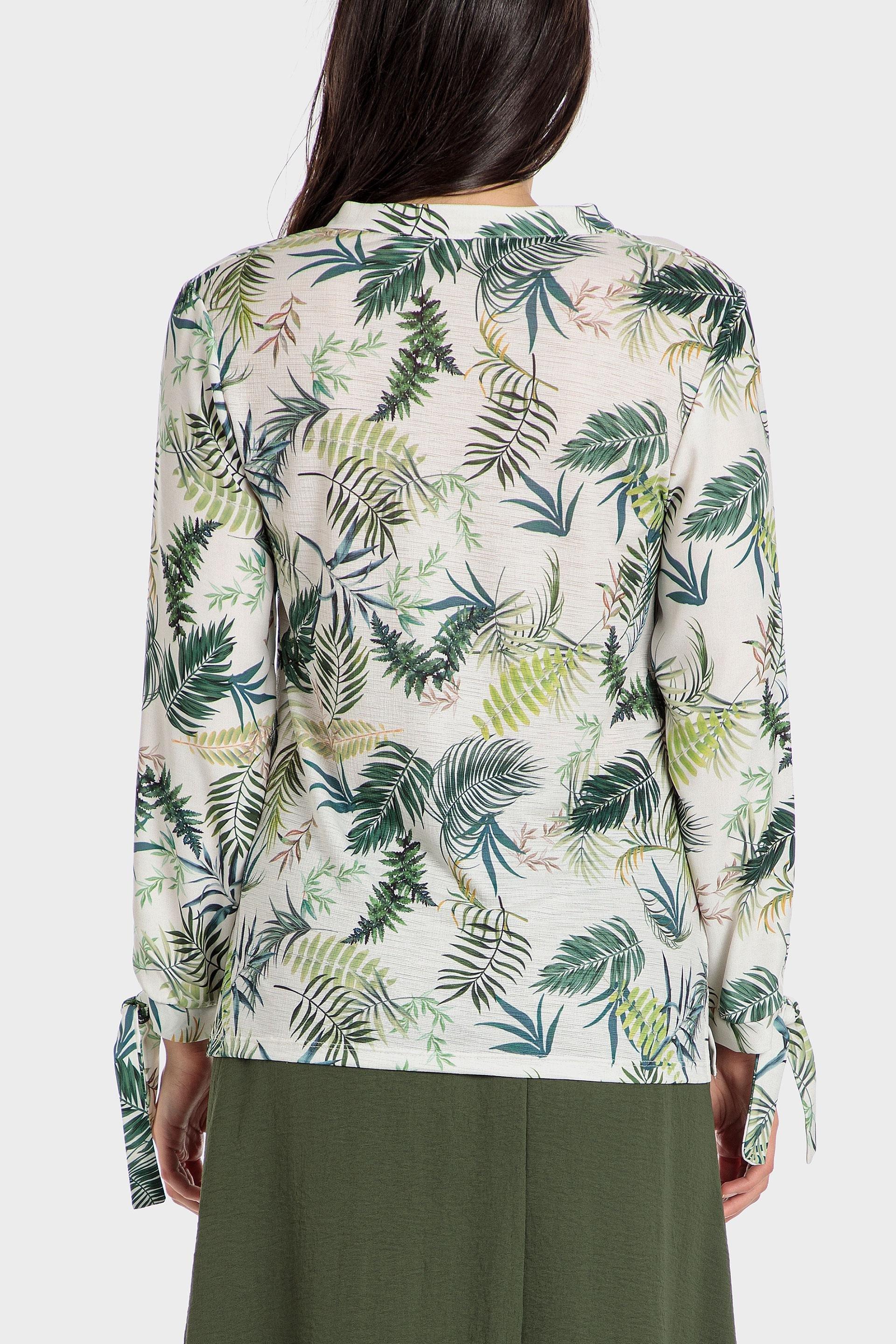 Punt Roma - Green Tropical Print Blouse