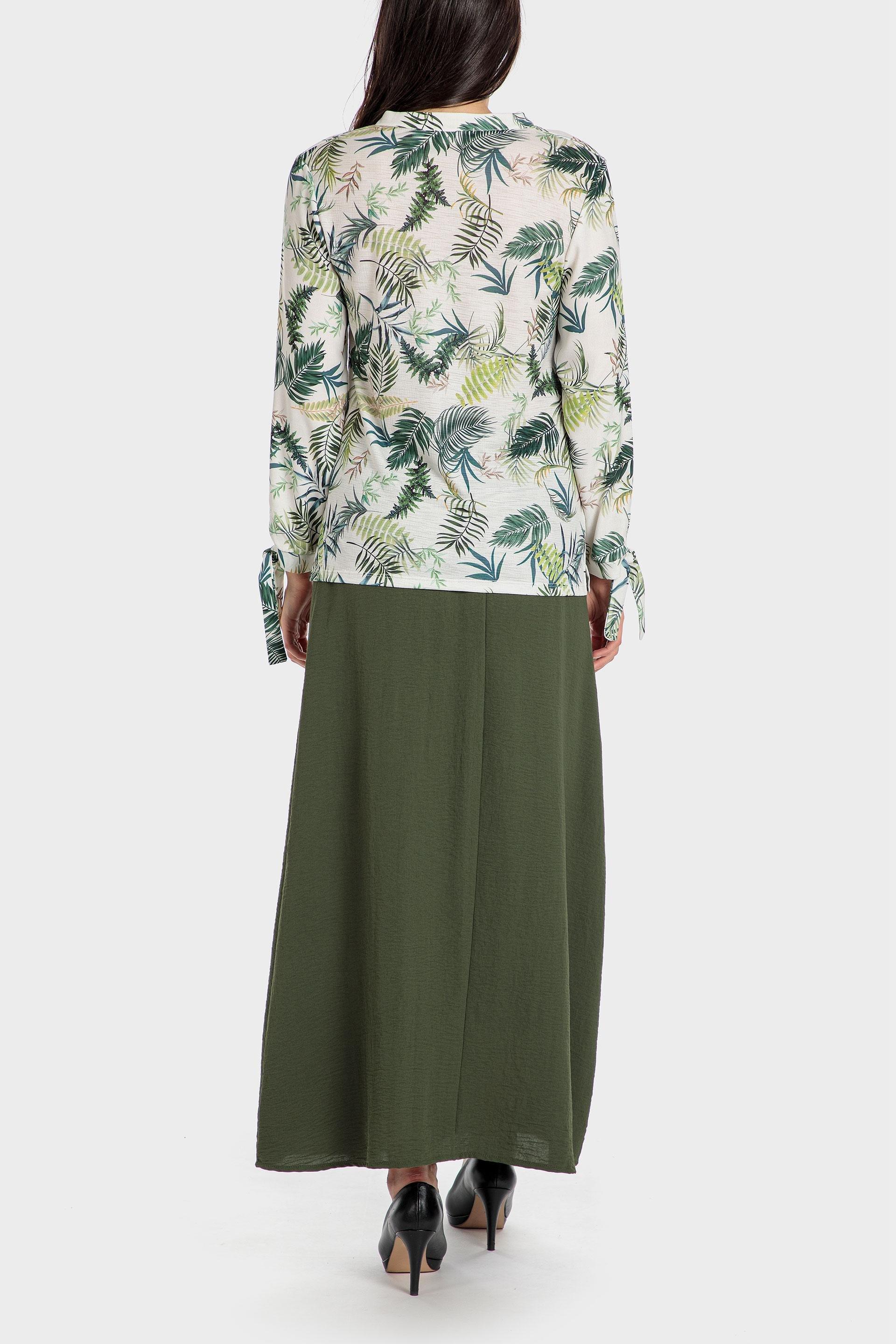 Punt Roma - Green Tropical Print Blouse