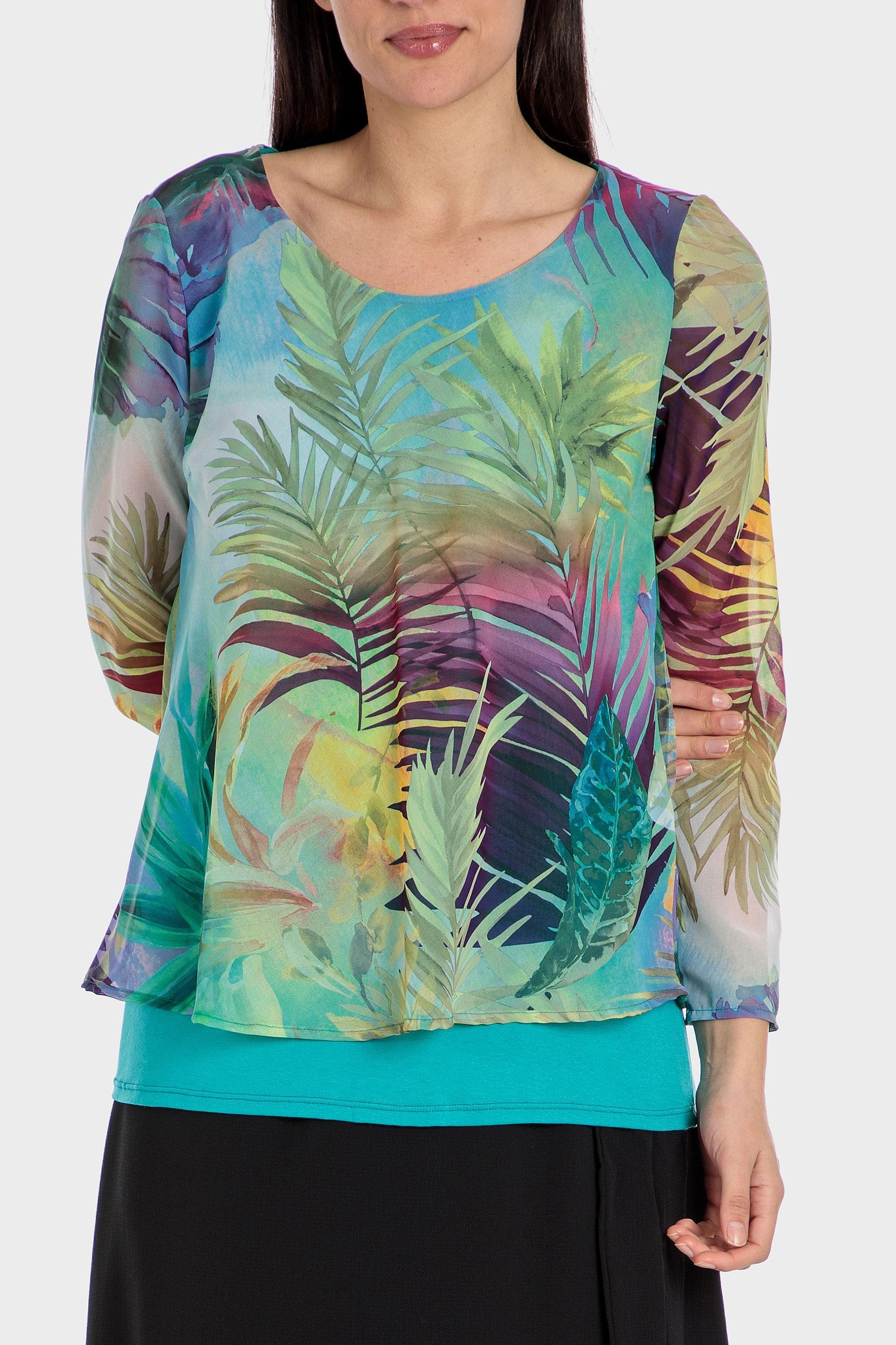 Punt Roma - Blue Multicoloured Blouse