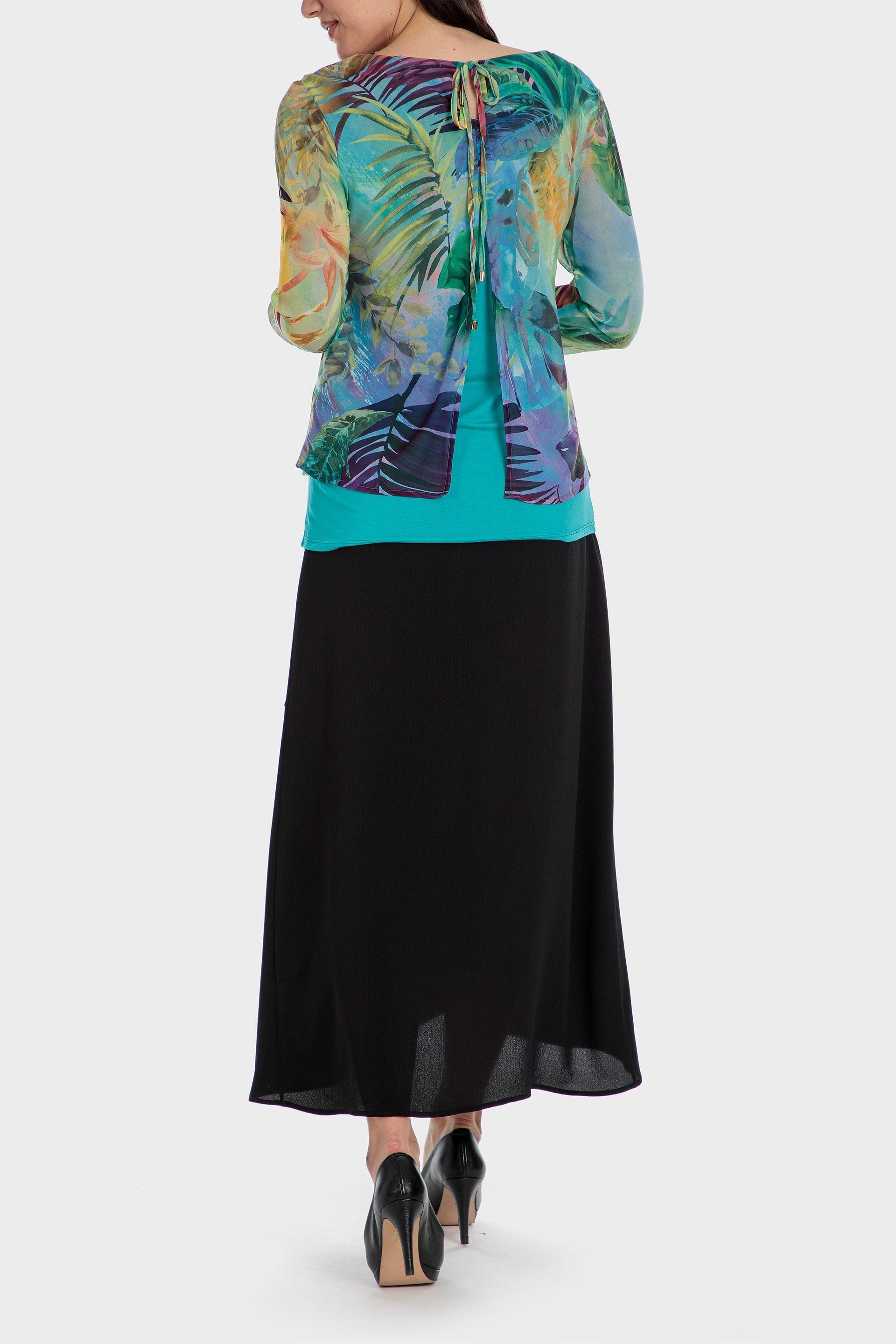 Blue Multicoloured Blouse, , large image number 3