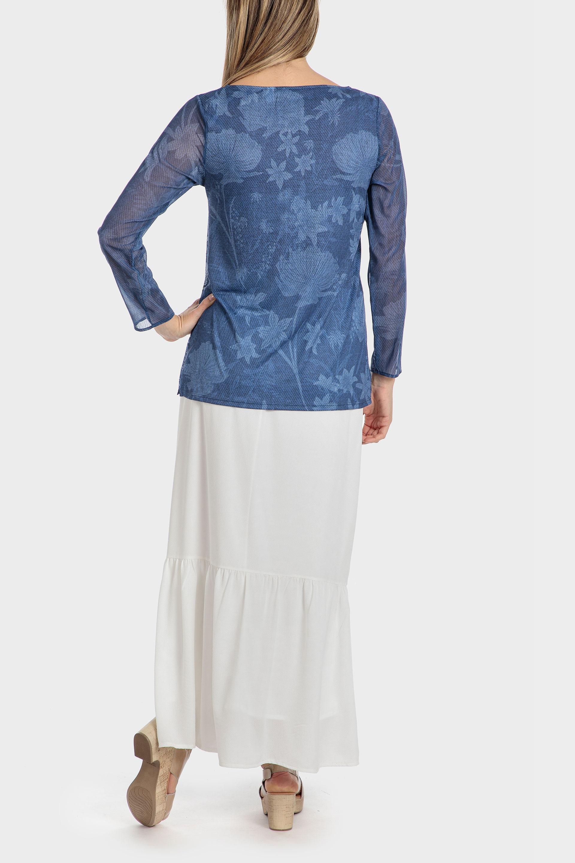 Punt Roma - Blue Printed Blouse