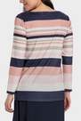 Punt Roma - Pink Striped Long Sleeve Top With Gemstones
