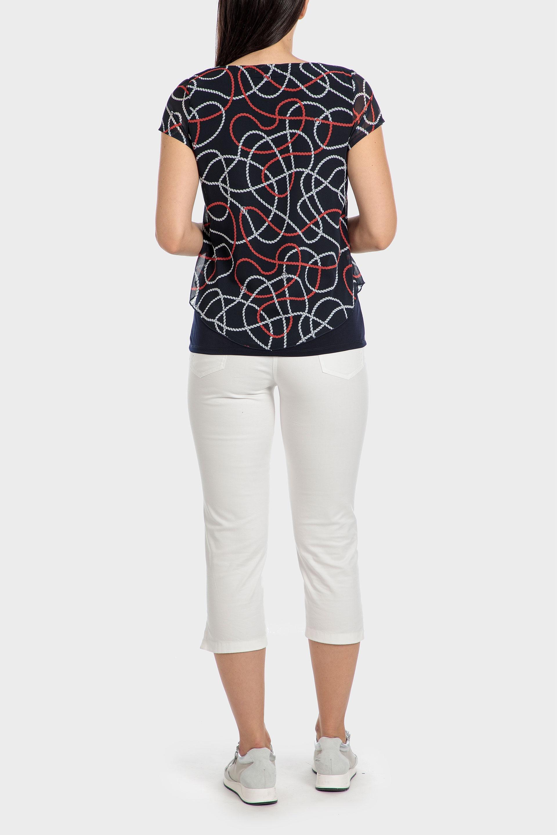 Navy Print T-Shirt, , large image number 2