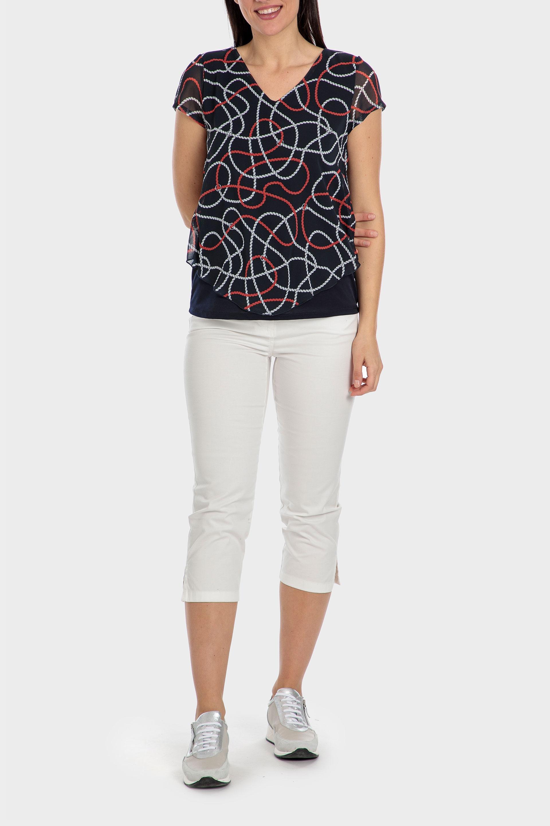 Navy Print T-Shirt, , large image number 3