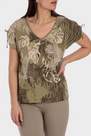 Punt Roma - Olive Green Tropical Print T-Shirt