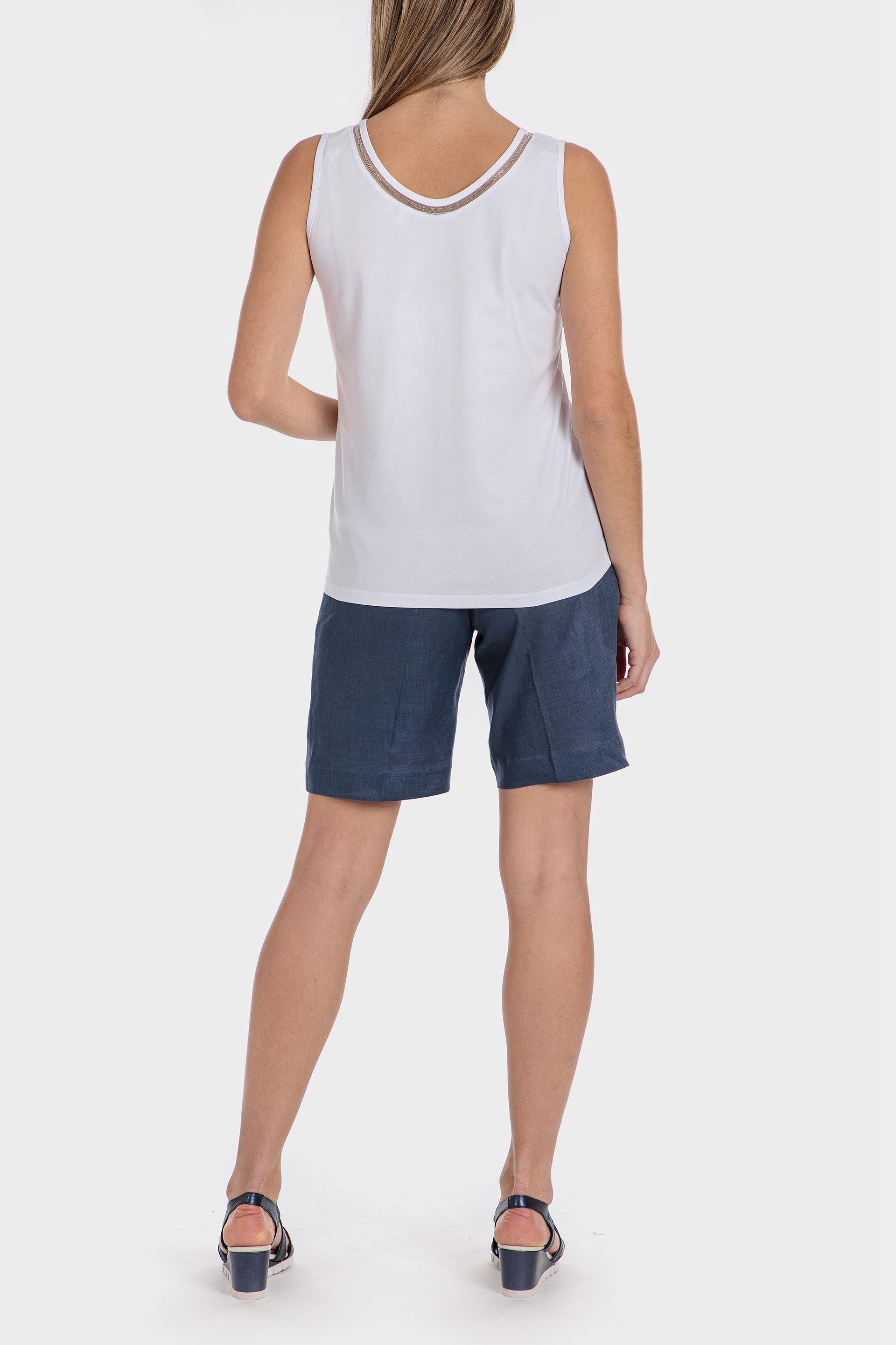 White V-Neck Vest Top, , large image number 2