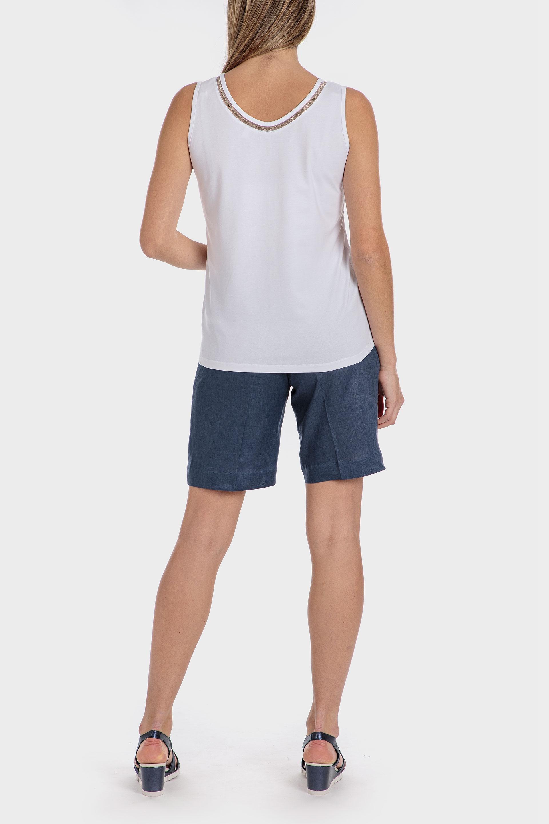 Punt Roma - White V-Neck Vest Top