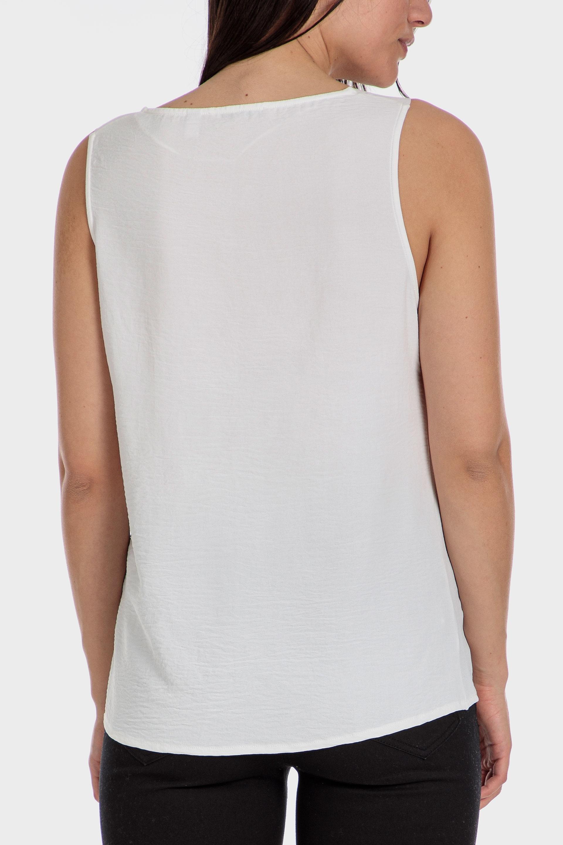 Punt Roma - White Fantasy Neck Top