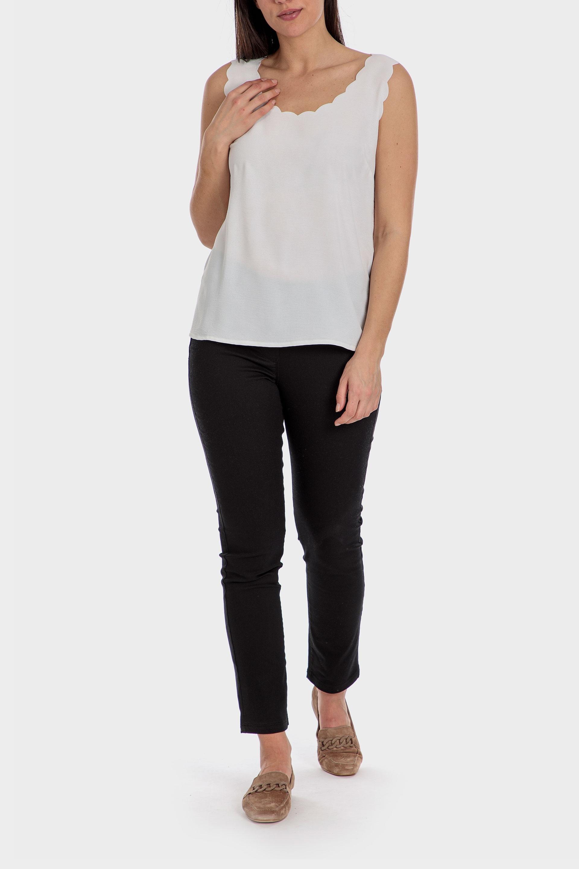 White Fantasy Neck Top, , large image number 2