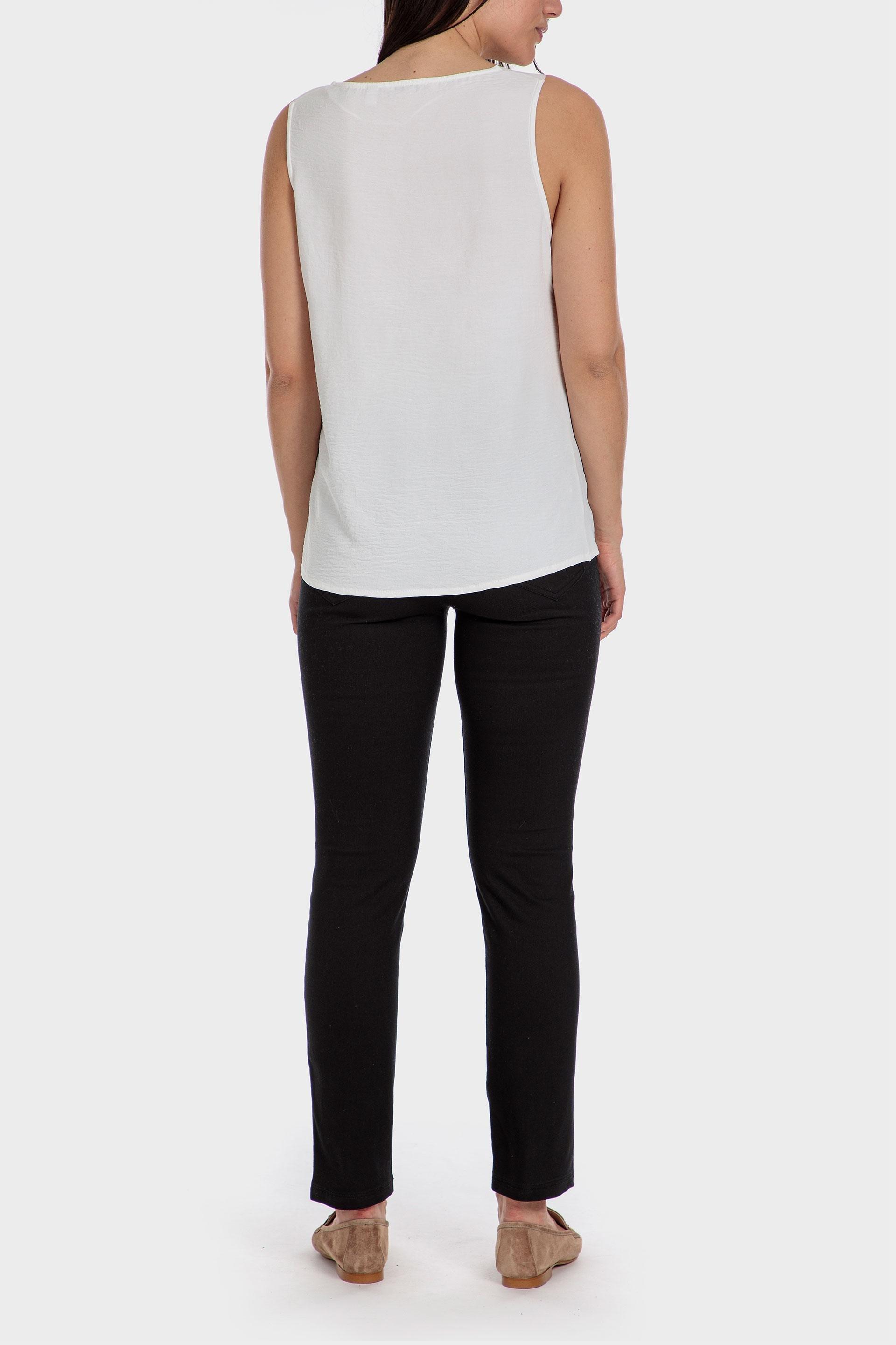 Punt Roma - White Fantasy Neck Top