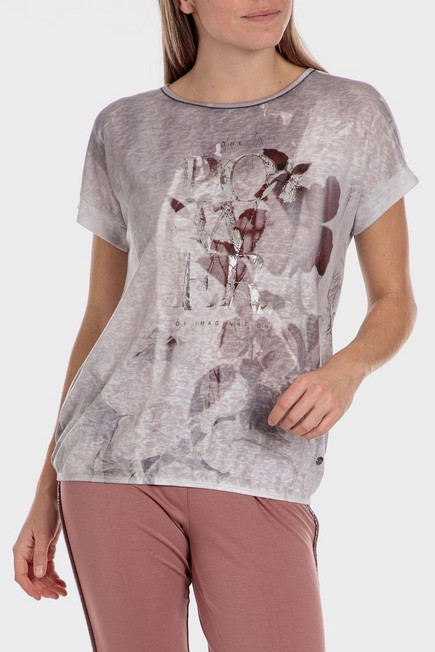 Punt Roma - Grey Printed T-Shirt