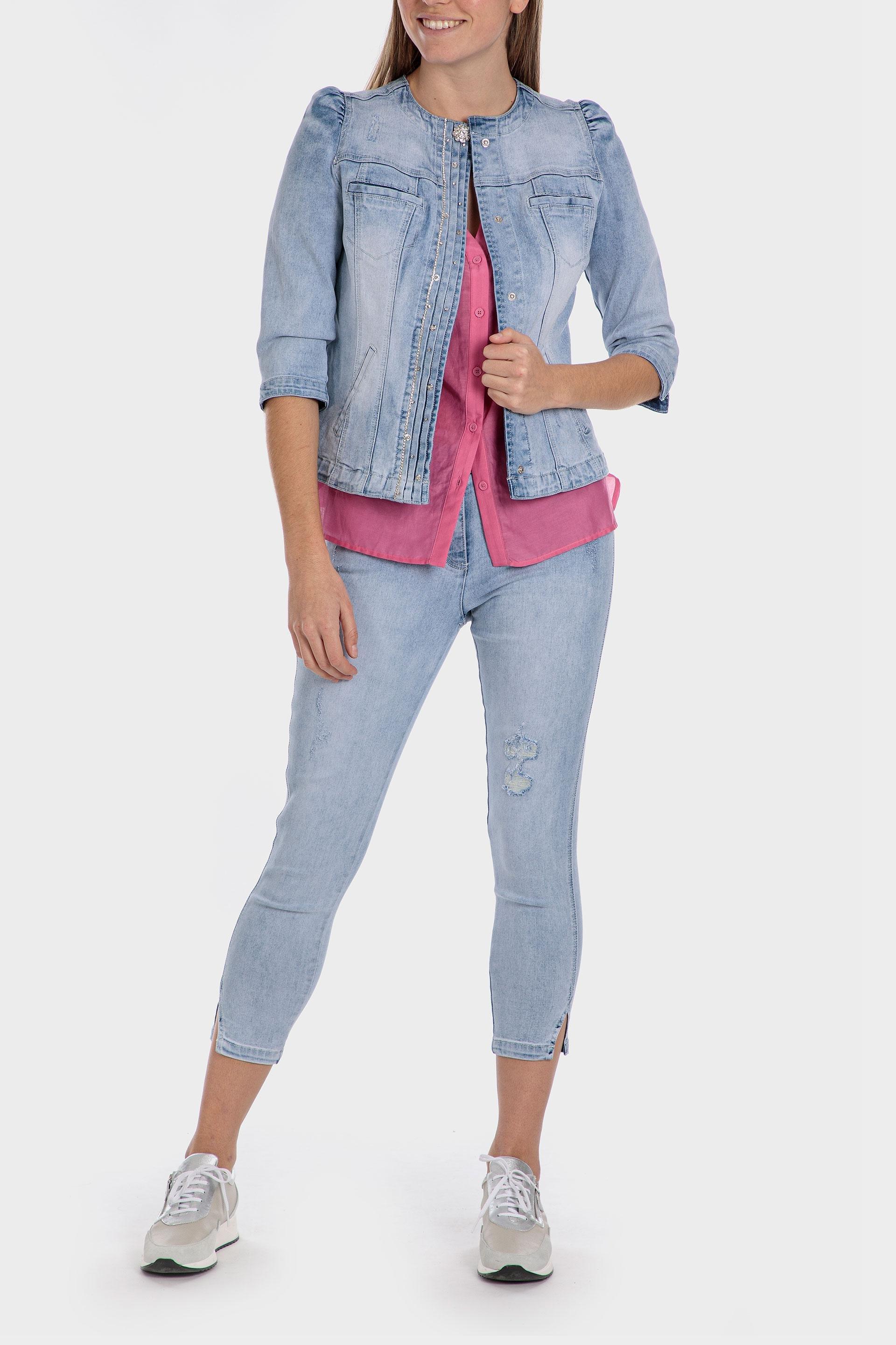 DENIM JACKET WITH GEMSTO, , large image number 3