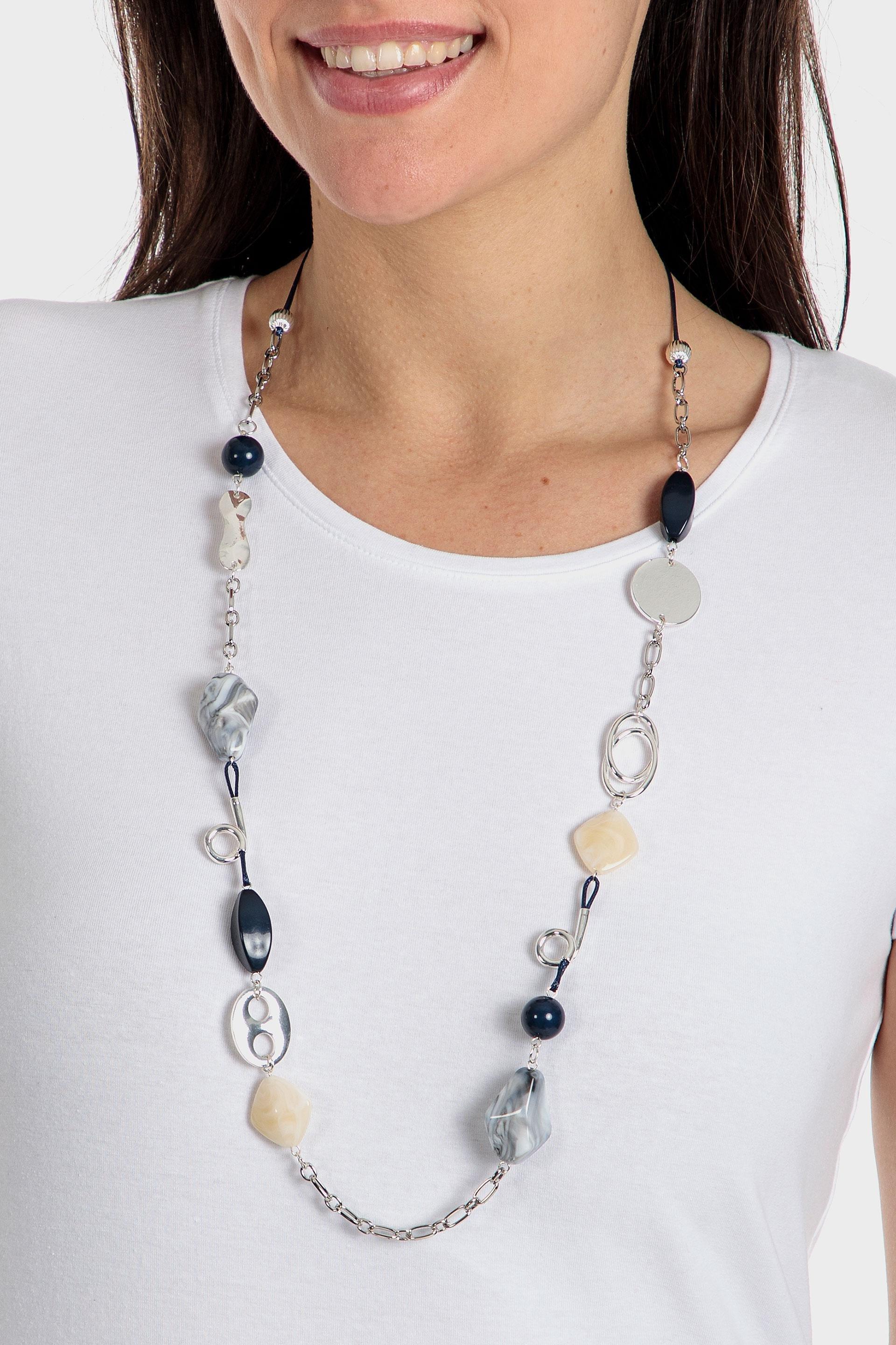 Silver Long Necklace, , large image number 0