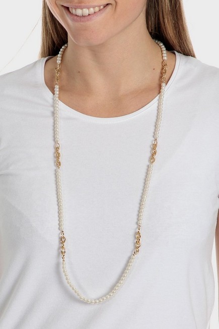 Punt Roma - White Pearl Long Necklace