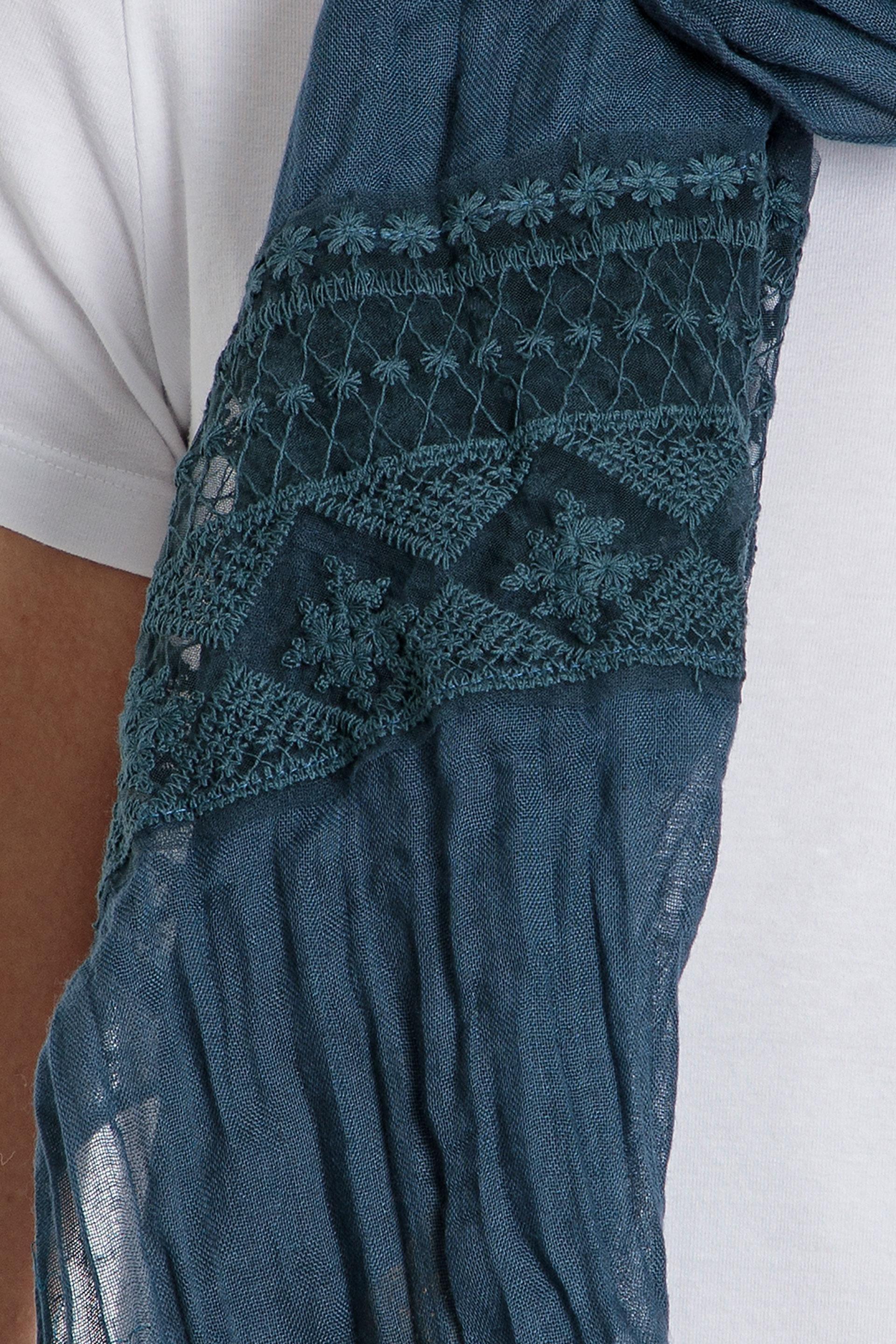 Dark Blue Braided Scarf, , large image number 1