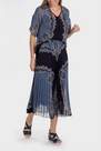 Punt Roma - Blue Midaxi Pleated  Skirt