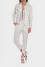 Punt Roma - White Printed Smart Casual Trousers