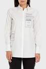 Punt Roma - White  Side Slits Long Shirt