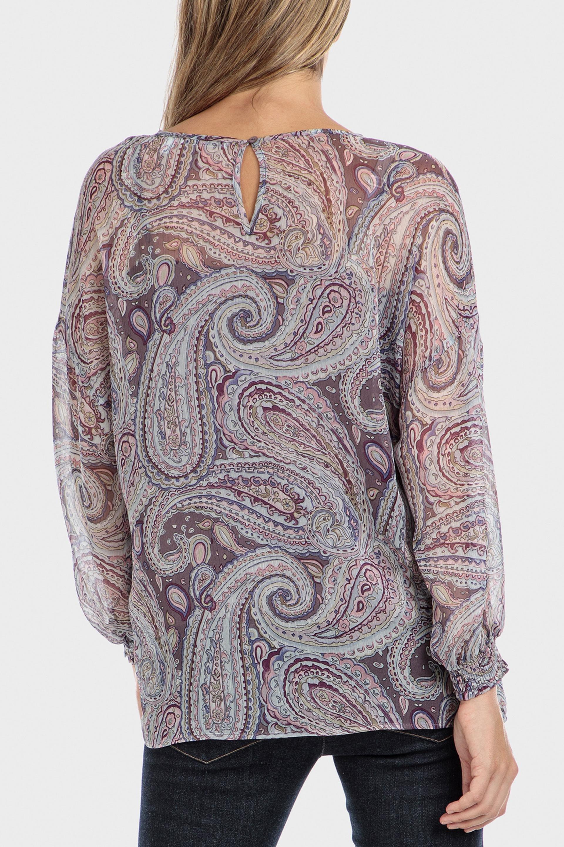 Violet Cashmere Print Blouse, , large image number 2