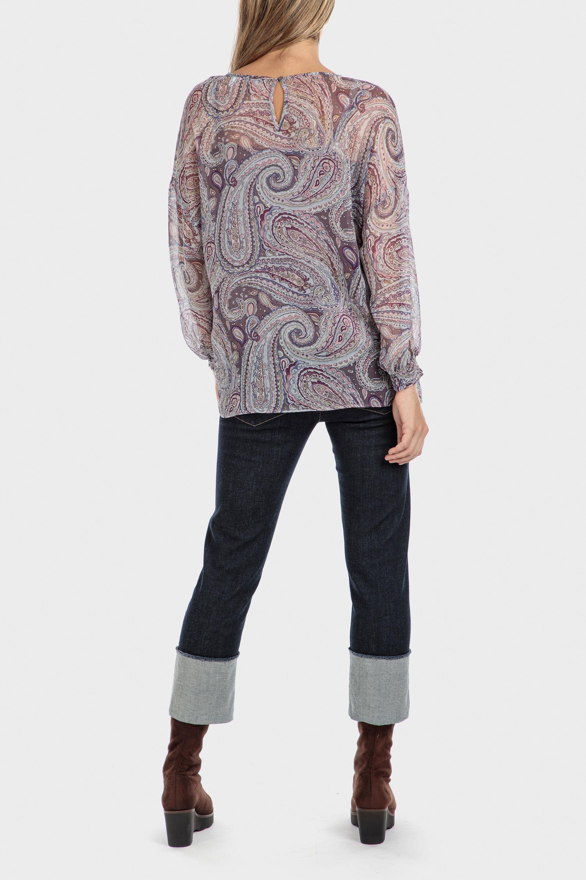 Violet Cashmere Print Blouse, , large image number 3
