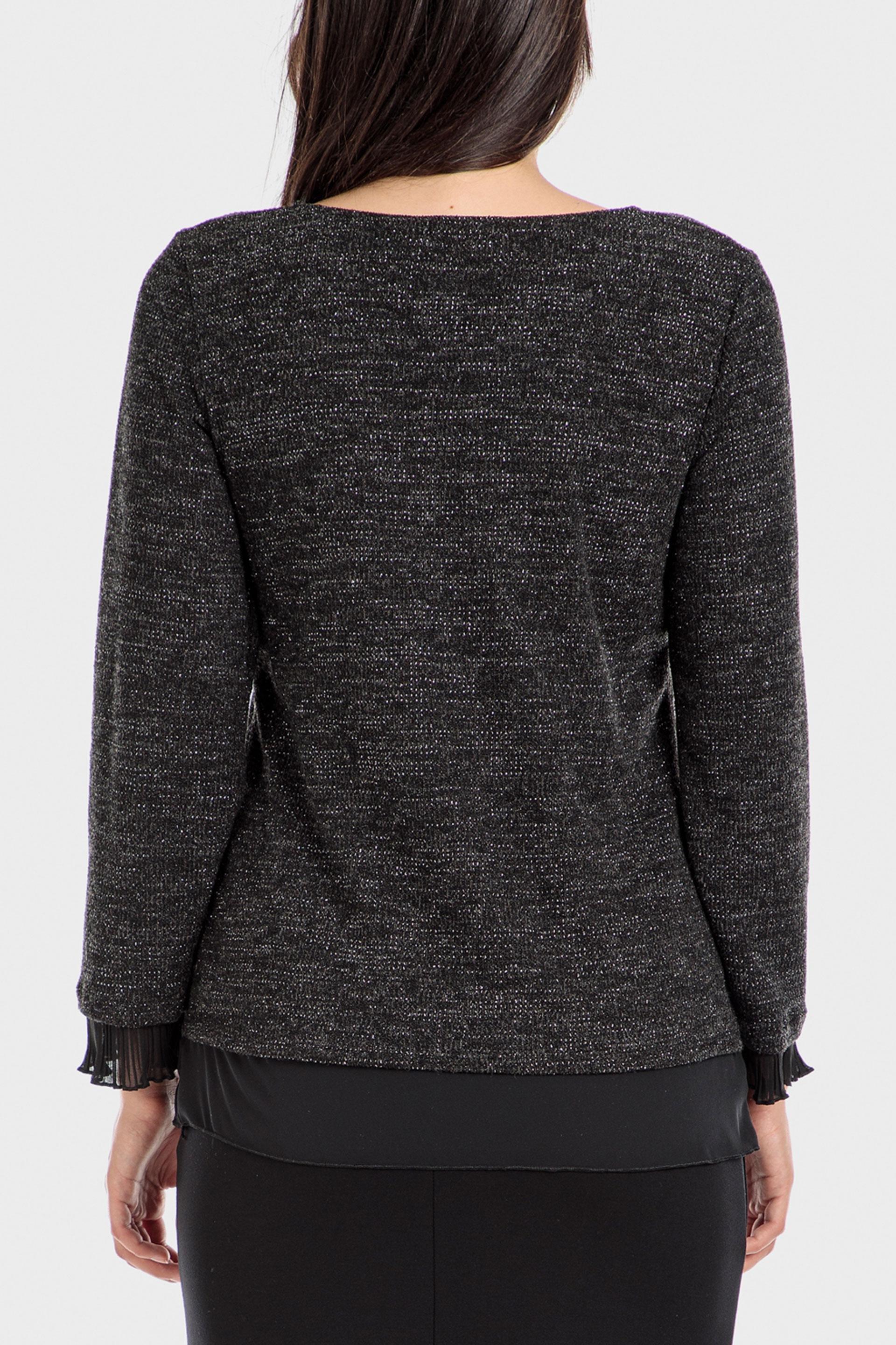 Black Metallic Thread T-Shirt, , large image number 2