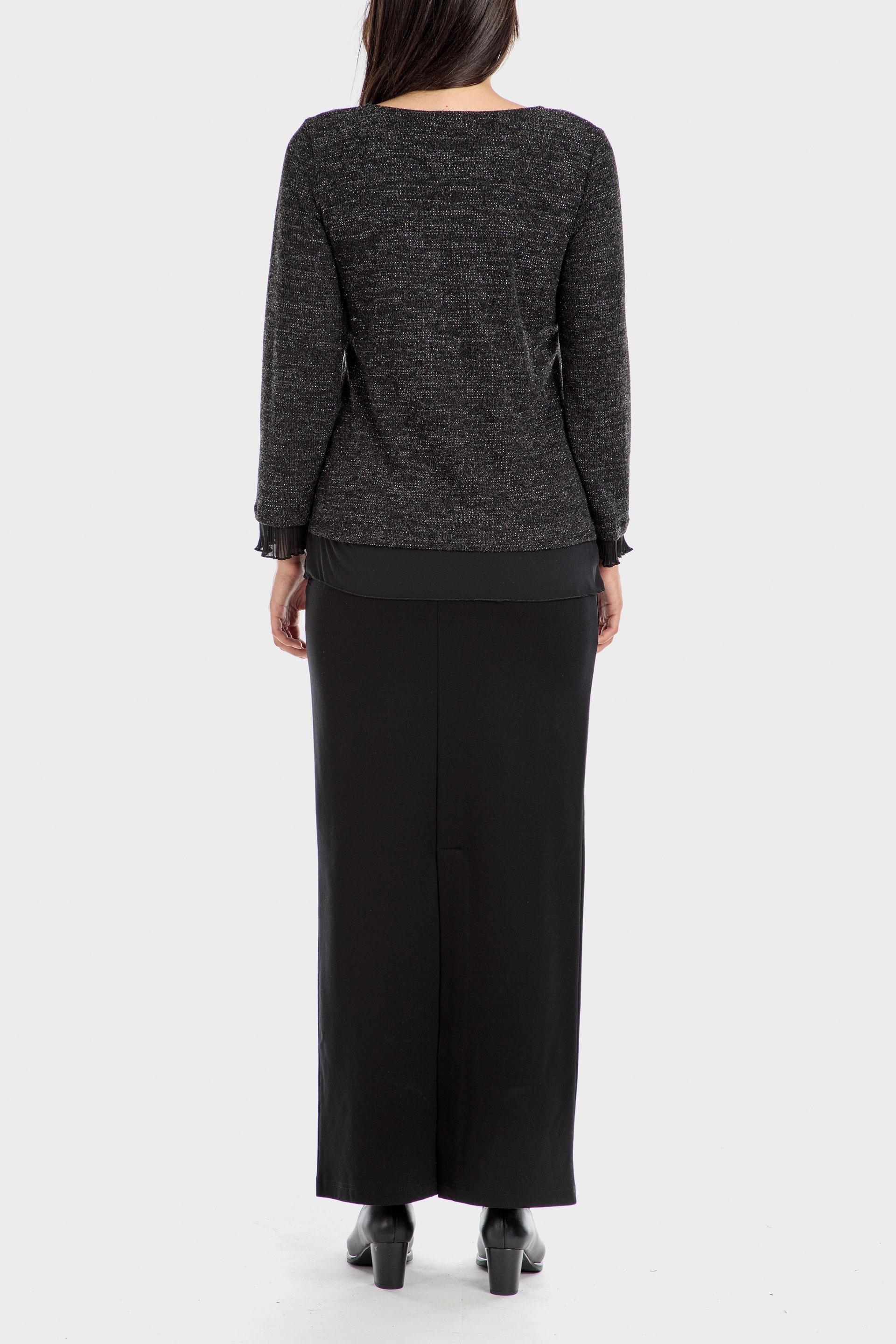 Black Metallic Thread T-Shirt, , large image number 3