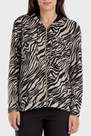 Punt Roma - Black Zebra Print Hooded Jacket