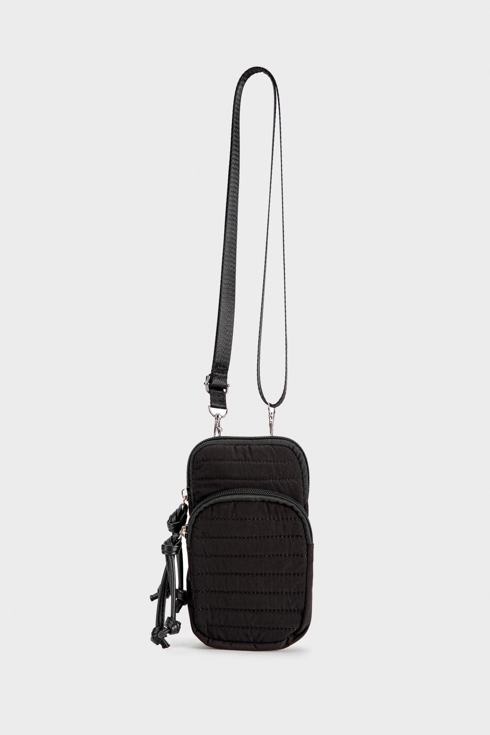 Black Padded Mobile Phone Bag, , large image number 0
