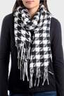 Punt Roma - Black Multicolor Houndstooth Scarf
