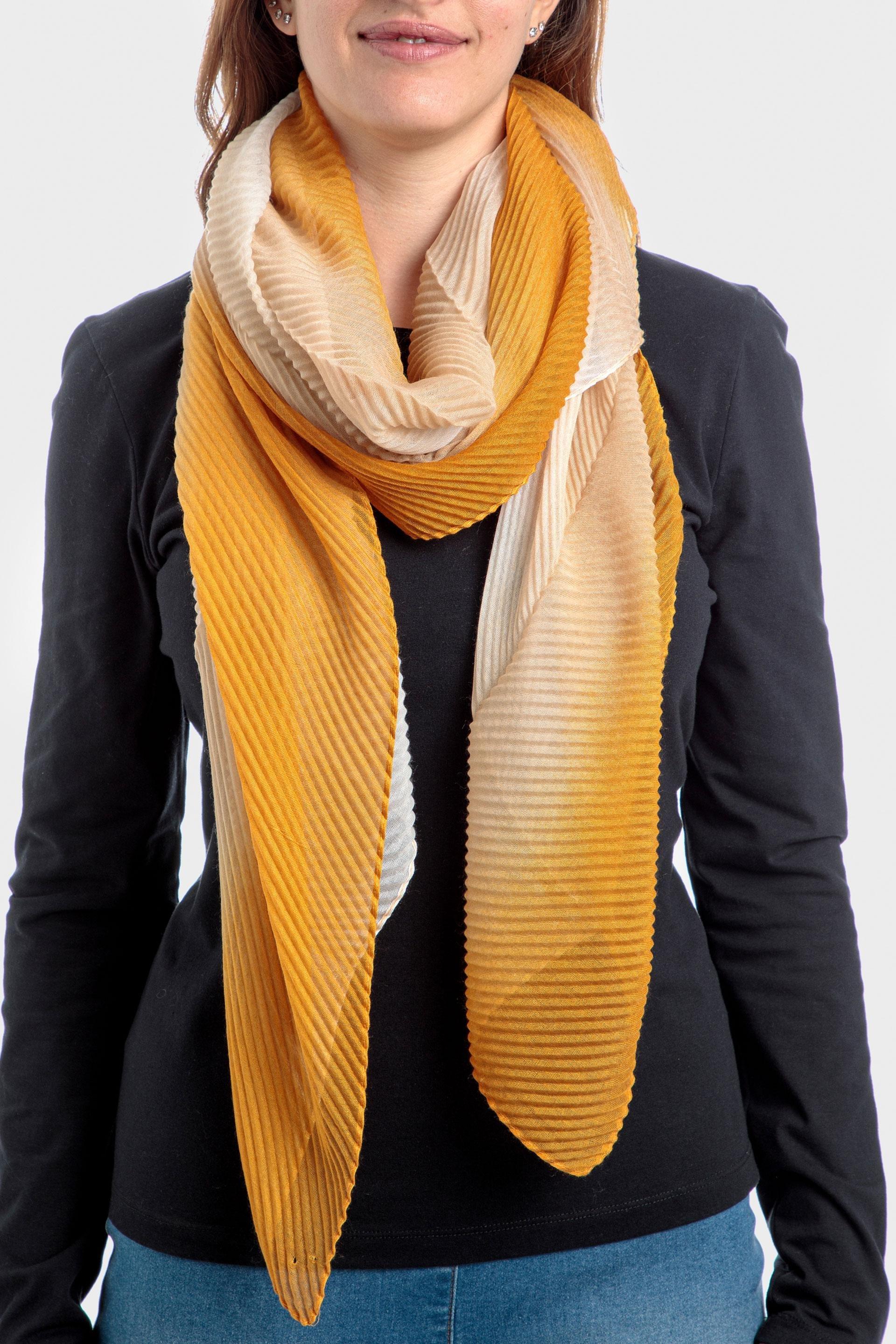 Pleated ombré pashmina, , large image number 0